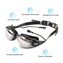 Load image into Gallery viewer, YJ003 Electroplating HD Anti-fog Swimming Glasses Waterproof Diving Equipment for Man and Women