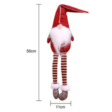 Load image into Gallery viewer, Cute Sitting Faceless Long-legged Elf Doll Christmas Decoration, Green, Grey, Red
