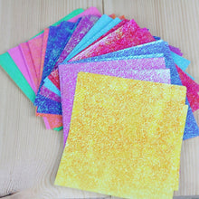 Load image into Gallery viewer, Square Single-Sided Flash Folding Paper Children Handmade DIY Scrapbooking Craft Decoration, 7 x 14cm (50sheets), 10 x 10cm (50sheets), 15 x 15cm (50sheets)