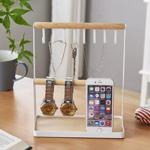 Load image into Gallery viewer, Hook Jewelry Rack Mobile Phone Jewelry Glasses Desktop Two-layer Display Rack, Jewelry Rack