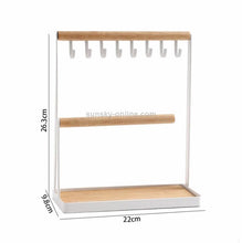 Load image into Gallery viewer, Hook Jewelry Rack Mobile Phone Jewelry Glasses Desktop Two-layer Display Rack, Jewelry Rack