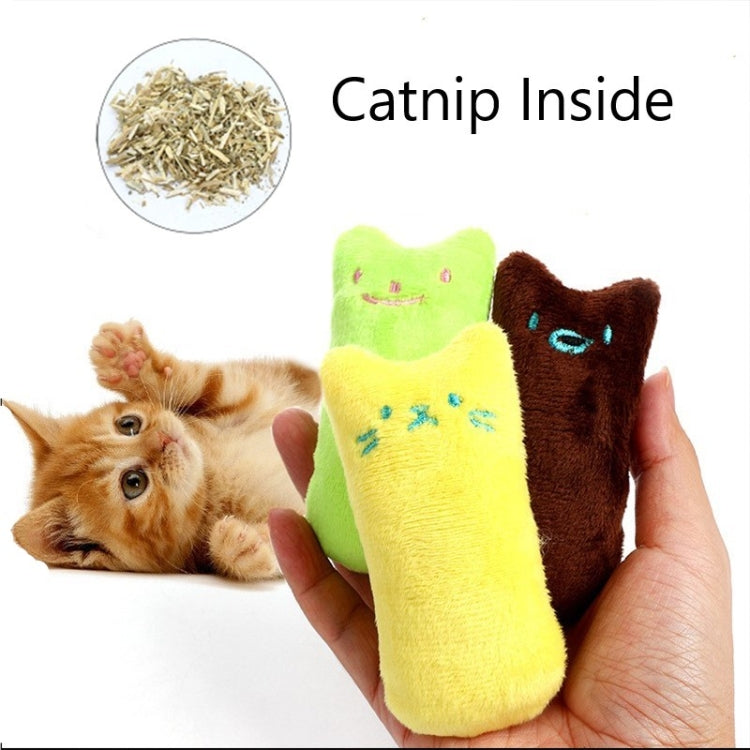 2 PCS Teeth Grinding Catnip Toys Funny Interactive Plush Cat Toy Pet Kitten Chewing Toy  Claws Thumb Bite Cat mint for Cats