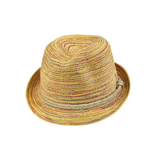 Load image into Gallery viewer, Colorful Striped Foldable Straw Hat Topee Bohemia Cap