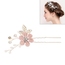 Load image into Gallery viewer, Fashion Flower Hair Combs Headdress Prom Bridal Wedding Hair Accessories Gold Leaves Hair Jewelry Hair Pins, Blue 1 flower, Blue 2 flower, Blue hair comb, Blue big size, Pink 1 flower, Pink 2 flower, Pink hair comb, Pink big zise, Purple 1 flower      ...