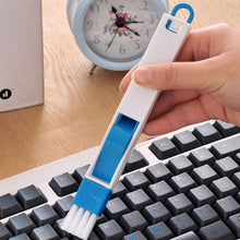 Load image into Gallery viewer, 2 PCS  Mini Cleaning Brush with Detachable Dustpan for Window Groove Keyboard Corner Crannies, 2 PCS Blue, 2 PCS Black