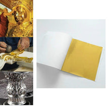 Load image into Gallery viewer, 100 PCS 9x9CM Imitation Gold Leaf Hotel Decorative Sticker