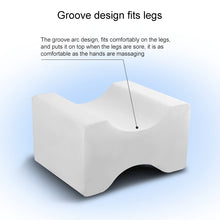 Load image into Gallery viewer, Orthopedic Memory Foam Knee Wedge Pillow for Sleeping Sciatica Back Hip Joint Pain Relief Contour Thigh Leg Pad Support Cushion, White, Grey grid, Navy Blue grid, White+bandage, Grey grid+bandage, Navy blue grid+bandage, The reversible gel+white       ...