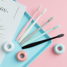 Load image into Gallery viewer, 10 in 1 Household Macaron Bamboo Charcoal Adult Ice Cream Soft Hair Toothbrush