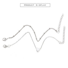 Load image into Gallery viewer, 2 Sets Women Minimalist Small Love sharp Link Chain Bracelets, gold, silver
