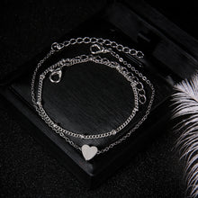 Load image into Gallery viewer, 2 Sets Women Minimalist Small Love sharp Link Chain Bracelets, gold, silver