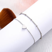 Load image into Gallery viewer, 2 Sets Women Minimalist Small Love sharp Link Chain Bracelets, gold, silver