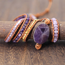 Load image into Gallery viewer, Women Handmade Boho Natural Amethyst Bracelet