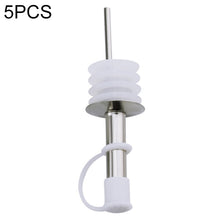 Load image into Gallery viewer, 5 PCS Glass Bottle Stopper Stainless Steel Oil Stopper Silicone Stopper, White Hat Straight Mouth, White Hat Automatic Cap, Black Hat Straight Mouth, Black Hat Automatic Cap