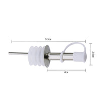 Load image into Gallery viewer, 5 PCS Glass Bottle Stopper Stainless Steel Oil Stopper Silicone Stopper, White Hat Straight Mouth, White Hat Automatic Cap, Black Hat Straight Mouth, Black Hat Automatic Cap