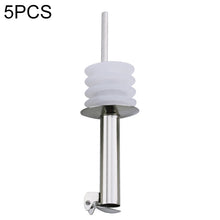 Load image into Gallery viewer, 5 PCS Glass Bottle Stopper Stainless Steel Oil Stopper Silicone Stopper, White Hat Straight Mouth, White Hat Automatic Cap, Black Hat Straight Mouth, Black Hat Automatic Cap