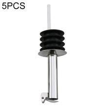 Load image into Gallery viewer, 5 PCS Glass Bottle Stopper Stainless Steel Oil Stopper Silicone Stopper, White Hat Straight Mouth, White Hat Automatic Cap, Black Hat Straight Mouth, Black Hat Automatic Cap