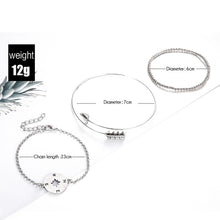 Load image into Gallery viewer, 3pcs / Set Silver Bohemian Hollow Arrow Compass Beads Chain for Women