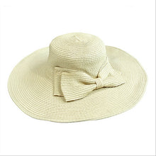 Load image into Gallery viewer, Girls Large Wide Brim Vintage Floppy Summer Beach Sports Cap Straw Hat Summer Travel Hat