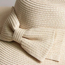 Load image into Gallery viewer, Girls Large Wide Brim Vintage Floppy Summer Beach Sports Cap Straw Hat Summer Travel Hat