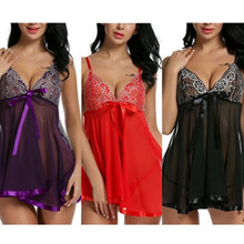 Load image into Gallery viewer, Sexy Perspective Mesh Girth Nightdress, S, M, L, XL