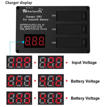 Load image into Gallery viewer, Micro USB 3 PCS Battery Charger for Insta360 ONE X Panoramic Camera, Eu Plug, Us Plug