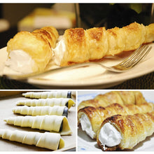 Load image into Gallery viewer, 5 PCS Cone Roll Moulds Stainless Steel Spiral Nozzle Croissants Pastry Cream Horn Cake Mold
