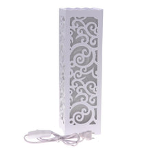 Load image into Gallery viewer, Simple Modern Hollow Carved Creative Energy-saving LED Night Light Bedroom Study Decorative Table Lamp