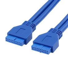 Load image into Gallery viewer, 50cm USB3.0 cable motherboard 20pin cable mother-to-female extension conversion F-F