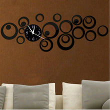 Load image into Gallery viewer, Wall Clock 3D Three-dimensional Acrylic Fashion Mirror Wall Stickers Clock DIY Circle Combination Decorative Clock