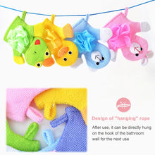 Load image into Gallery viewer, Cartoon Children Double-sided Bath Towel Thickened Bathing Gloves