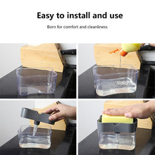 Load image into Gallery viewer, Press Soap Dispenser Kitchen Detergent Wash Presser, Gray, Silver