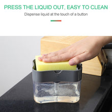 Load image into Gallery viewer, Press Soap Dispenser Kitchen Detergent Wash Presser, Gray, Silver