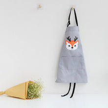 Load image into Gallery viewer, Cartoon Animal Cotton Sleeveless Smock Parent-child Apron, Children Apron S, Adult Apron L