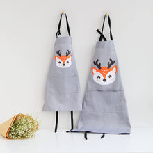 Load image into Gallery viewer, Cartoon Animal Cotton Sleeveless Smock Parent-child Apron, Children Apron S, Adult Apron L