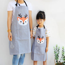 Load image into Gallery viewer, Cartoon Animal Cotton Sleeveless Smock Parent-child Apron, Children Apron S, Adult Apron L