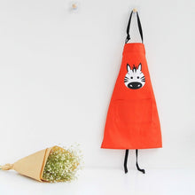 Load image into Gallery viewer, Cartoon Animal Cotton Sleeveless Smock Parent-child Apron, Children Apron S, Adult Apron L