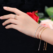 Load image into Gallery viewer, Adjustable Exquisite Hand Jewelry Micro-inlaid Zircon Shiny Single Row Curved Aracelet, rose gold, platinum, yellow gold