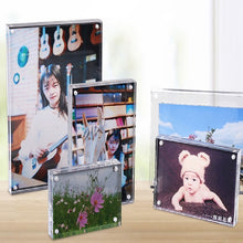 Load image into Gallery viewer, Magnetic Acrylic Transparent Rectangle Photo Frame Creative Birthday Photo Frame, 55x82mm, 60x90mm, 75x105mm, 89x128mm, 102x153mm, 128x178mm, 150x210mm, 254x203mm, 210x297mm