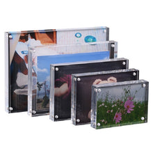 Load image into Gallery viewer, Magnetic Acrylic Transparent Rectangle Photo Frame Creative Birthday Photo Frame, 55x82mm, 60x90mm, 75x105mm, 89x128mm, 102x153mm, 128x178mm, 150x210mm, 254x203mm, 210x297mm