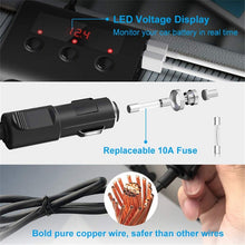 Load image into Gallery viewer, TR12 100W Car Cigarette Lighter One Drag Three With Switch Voltage Display 4USB Car Cigarette Lighteri, TR12 (Black), TR12