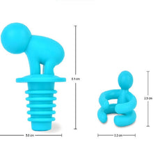 Load image into Gallery viewer, 7 PCS Cartoon Silicone Sealed Spiral Red Wine Stopper + Cup Feet Set, Random Color Delivery, 7 PCS Cartoon Shape
