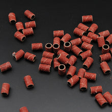 Load image into Gallery viewer, 100pcs / Pack Nail Art Electric Grinder Accessories Sandpaper Ring Sand Cloth Ring Grinding Ring, 80#, 120#, 180#