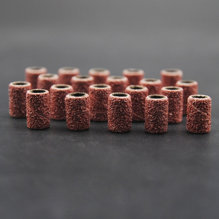 100pcs / Pack Nail Art Electric Grinder Accessories Sandpaper Ring Sand Cloth Ring Grinding Ring, 80#, 120#, 180#