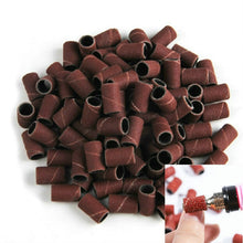 Load image into Gallery viewer, 100pcs / Pack Nail Art Electric Grinder Accessories Sandpaper Ring Sand Cloth Ring Grinding Ring, 80#, 120#, 180#
