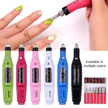 Load image into Gallery viewer, 1 Set Power Professional Electric Manicure Machine Pen Pedicure Nail File Nail Tools 6 bits Drill Nail Drill Machine, US Plug Rose Red, US Plug Blue, US Plug White, EU Plug White, EU Plug Rose Red, EU Plug Black, EU Plug Green, EU Plug Pink, EU Plug Blue