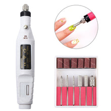 Load image into Gallery viewer, 1 Set Power Professional Electric Manicure Machine Pen Pedicure Nail File Nail Tools 6 bits Drill Nail Drill Machine, US Plug Rose Red, US Plug Blue, US Plug White, EU Plug White, EU Plug Rose Red, EU Plug Black, EU Plug Green, EU Plug Pink, EU Plug Blue