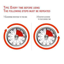 Load image into Gallery viewer, Kitchen Timer Countdown Timer with Magnetic Stainless Steel Timer, 8cm Red, 6cm Black