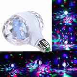 E27 6W LED Double Head Colorful Bulb Rotating Magic Ball Stage Light Laser Projection Lamp E27