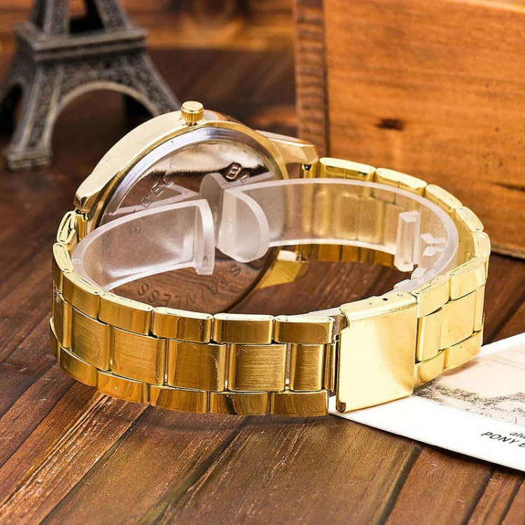 Stainless Steel Wrist Watchs Crystal Quartz Bracelet Watch