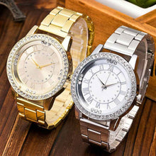 Load image into Gallery viewer, Stainless Steel Wrist Watchs Crystal Quartz Bracelet Watch